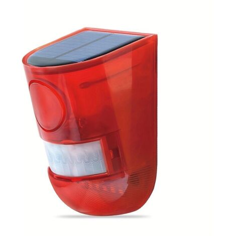 Alarme Solaire Extérieure avec Sirène 129dB – Strobe LED 6 Luminaires, Batterie Rechargeable, Sécurité pour Maison, Villa, (1/4)