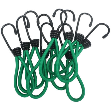 12 Pièces Crochet Tendeur, Tendeur Bache Crochet Tendeurs élastique Camping avec Crochet, Sangle Élastique pour Bâches (1/4)