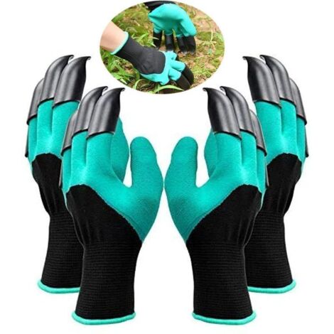 Gants de jardinage avec griffes – Lot de 2 paires imperméables, résistants aux épines et perforations, protection des mains (1/4)