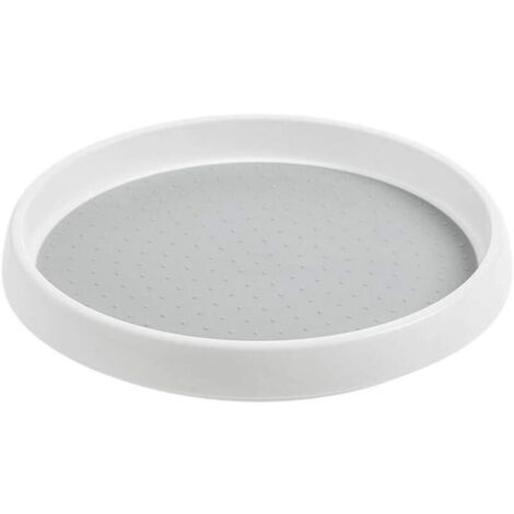 Plateau Tournant Epices Rangement, Etagere a Epices Plateau Pivotant en Plastique, Plastique Lazy Susan Socle Tournant, Tourniquet a Epices pour Le Placard Cuisine, 25 cm x 2.5 cm (1/4)