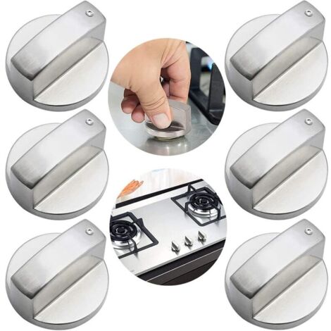 6 Pièces Bouton De Gaz 8mm Boutons De Cuisinière Universel Boutons Rotatif Interrupteur Cuisine Boutons De Commande à Gaz Un (1/4)