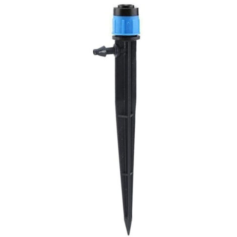 Lot de 100 goutteurs d'irrigation goutte à goutte, micro-pulvérisation réglable à 360 degrés, mode cycle complet, débit d (1/4)