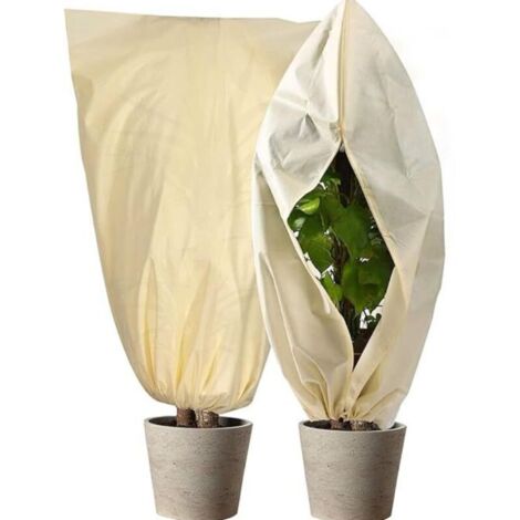 2 Pièces Voile d Hivernage, Housse d'hivernage, Voile Hivernage Plante, avec Cordon de Serrage Voile d'hivernage, Peut être F (1/4)