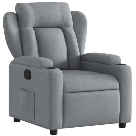 Chaise longue en tissu gris clair – Canapé-lit modulable, dossier réglable, idéal pour salon, chambre ou espace détente (1/5)