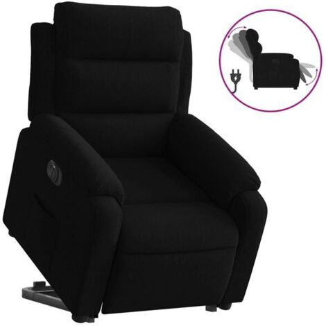Fauteuil inclinable électrique en velours noir (1/5)