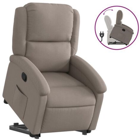 Chaise longue en tissu gris-beige – Canapé-lit relax moderne avec dossier réglable, idéal pour salon, chambre ou espace détente (1/5)