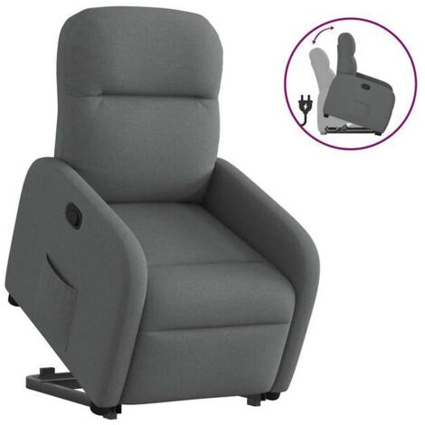 Chaise longue en tissu gris foncé – Canapé lit convertible moderne, dossier réglable, idéal pour salon, chambre ou espace détente (1/5)