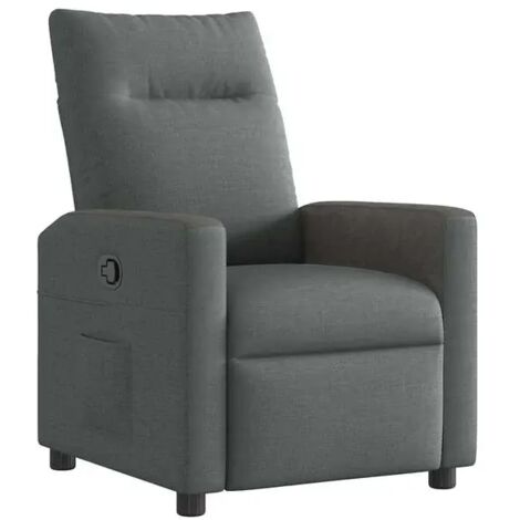 Chaise de bureau ergonomique avec siège en tissu gris foncé, dossier réglable et assise rembourrée – Confort optimal pour le travail à domicile ou au bureau (1/5)