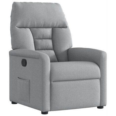 Chaise longue en tissu gris clair – Canapé-lit modulable, dossier réglable, idéal pour salon, chambre ou espace détente (1/5)