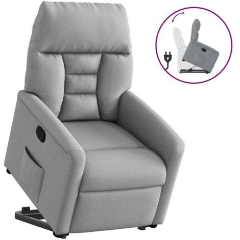 Chaise longue en tissu gris clair – Canapé-lit modulable, dossier réglable, idéal pour salon, chambre ou espace détente (1/5)
