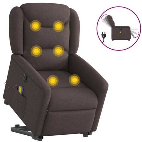 Tissu en cuir synthétique pour fauteuil de massage électrique – Revêtement brun résistant, compatible avec sièges ergonomiques et appareils de thérapie corporelle