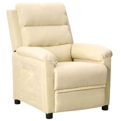 Chaise longue en tissu beige – Canapé relax moderne avec dossier réglable, idéal pour salon, chambre ou espace détente (1/5)