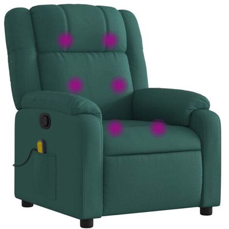 Chaise de massage ergonomique en tissu, avec fonction chauffage, vibration et rouleaux de pétrissage, pour soulager les tensions dorsales – Modèle silencieux et réglable (1/5)