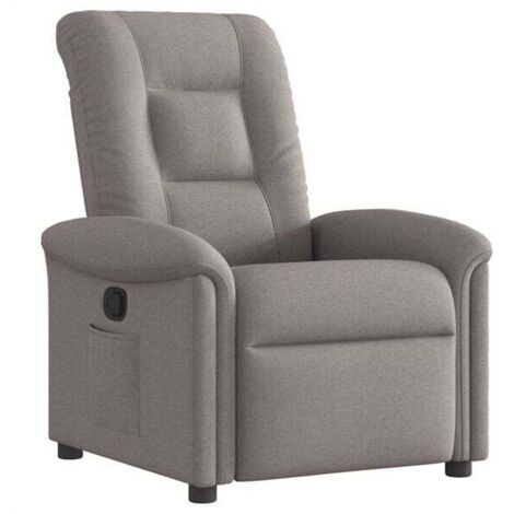 Chaise longue gris-beige en tissu doux – Canapé lit modulable avec dossier réglable, idéal pour salon, chambre ou espace détente