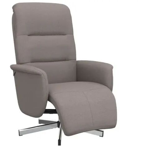 Chaise longue en tissu gris-beige avec repose-pieds intégré – Canapé relax design moderne pour salon ou chambre, confort ergonomique et structure stable (1/5)