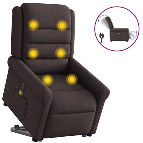 Tissu pour chaise longue électrique de massage – Matériau résistant et doux, couleur brun foncé, compatible avec appareils de relaxation motorisés (1/5)