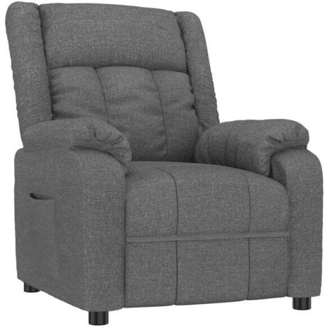 Chaise longue en tissu gris foncé – Canapé-lit relax moderne avec dossier réglable, idéal pour salon, chambre ou espace détente (1/5)