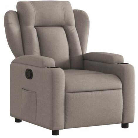 Chaise longue en tissu gris-brun – Canapé lit relax avec dossier réglable, idéal pour salon, chambre ou espace détente (1/5)