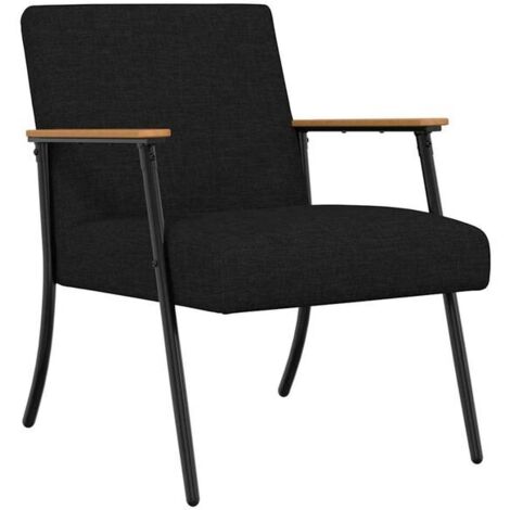 Fauteuil en tissu noir