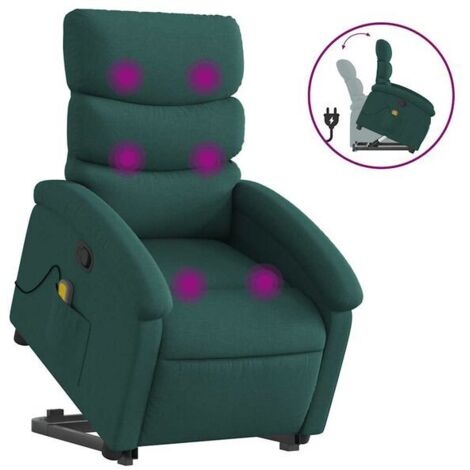 Chaise de massage ergonomique en tissu, avec fonction chauffage, vibration et rouleaux de pétrissage, pour soulager les tensions dorsales – Modèle silencieux et réglable (1/5)