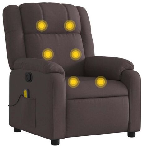 Chaise de massage relaxante ergonomique en tissu – Siège massant chauffant avec fonctions de roulement, pétrissage et vibration – Pour soulager les tensions lombaires et cervicales (1/5)