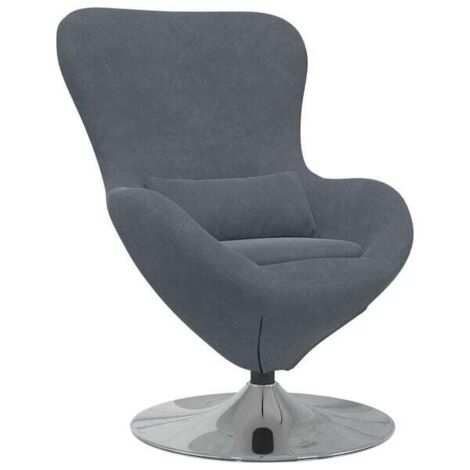 Chaise design ovale en velours doux, assise rembourrée ergonomique, couleur anthracite – Idéale pour salon, bureau ou chambre