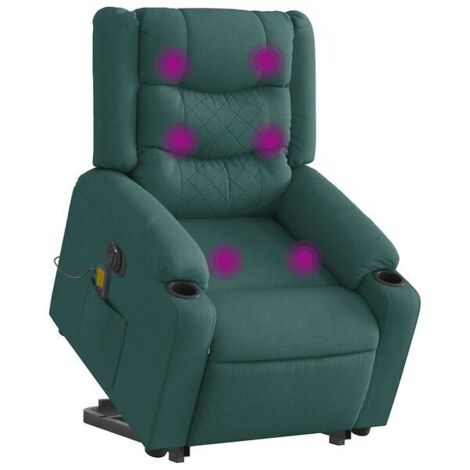 Chaise de massage électrique ergonomique en tissu – Siège massant chauffant avec programmes automatiques, fonction de roulement et commande tactile – Pour soulager les tensions dorsales et lombaires (1/5)