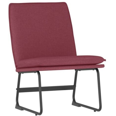 Chaise longue en tissu rouge vin – Canapé relax 52 x 75 x 76 cm – Meuble salon moderne, confortable et élégant pour intérieur (1/5)