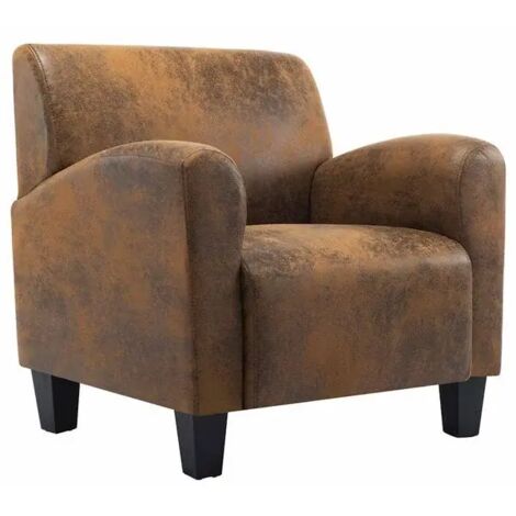 Chaise de canapé en cuir synthétique marron – Dimensions 70 x 69 x 72 cm – Assise confortable, design moderne et élégant pour salon ou bureau