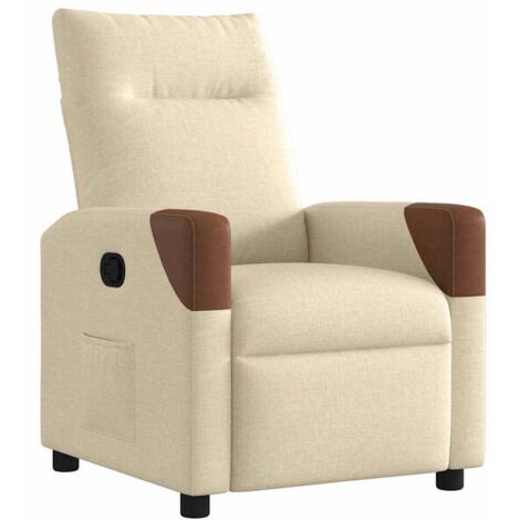 Chaise longue en tissu beige – Canapé relax moderne avec dossier réglable, idéal pour salon, chambre ou espace détente (1/5)