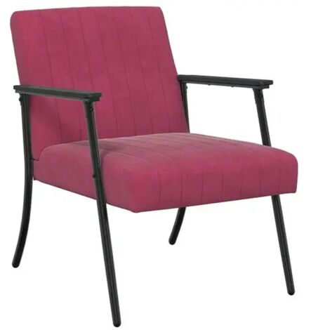 Fauteuil design en velours Bordeaux – Assise confortable 59 x 75 x 78 cm – Siège salon moderne, résistant et élégant pour intérieur (1/5)