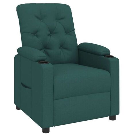 Fauteuil inclinable en tissu vert foncé