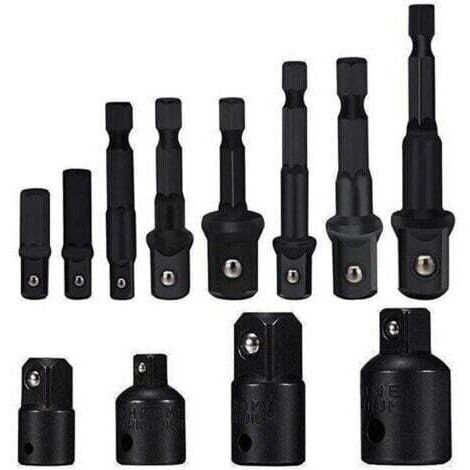 (Ensemble de 8) Kit d'adaptateur à cliquet et à douille, Kit d'adaptateur à douille hexagonale, Kit d'adaptateur de douille Adaptateur réducteur 4 pièces pour clé à roche (1/5)