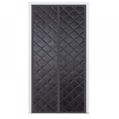Rideau de porte isolant magnétique, protection contre le froid, blocage de la lumière, isolation phonique, 95 x 210 cm (noir)