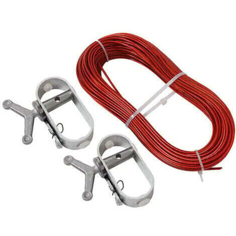 Kit De Treuil pour Câble De Couverture De Piscine Hiver Accessoire De Sécurisation pour Piscines Hors-Sol Installation , Avec 2 tendeurs de câble en acier pour la fixation de couvertures de