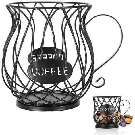 Panier Coffee Porte Capsule Café(Noir), Support de Dosettes de Café, Panier à Capsules de Café, Panier de Rangement pour Capsules de Café, pour Capsules de café (1/5)