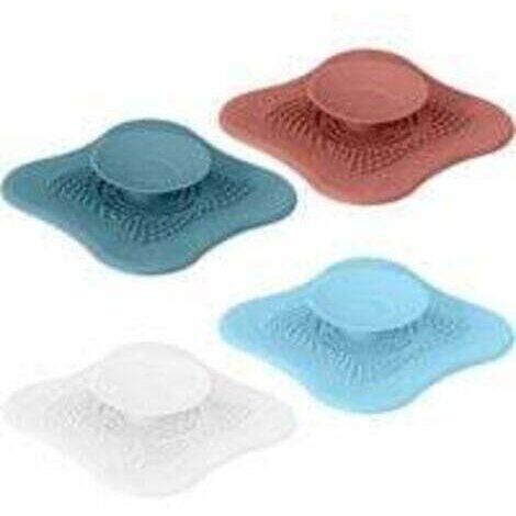 4 pièces Bouchons d'évier de Cuisine, Bouchon de Baignoire Universel en Silicone Bouchon de crépine Accessoires de Salle de Bain pour Cuisine Salle de Bain (Type B) (1/4)