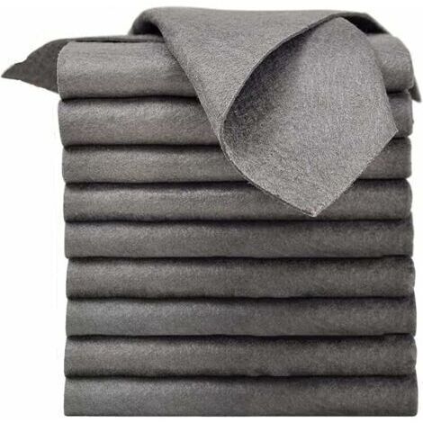 Chiffon de Nettoyage Magique pour Les Vitres, 10 Pièces Chiffons Nettoyage Magique Epaissi Forte Absorption d'eau Outils pour Verre Voiture Maison Cuisine Salle de Bain