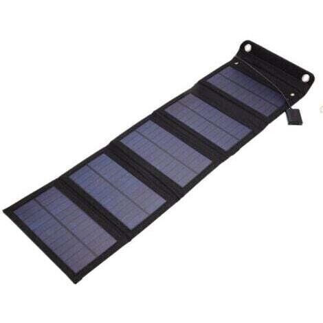 Sac pliant de panneau solaire 15W/5V, panneau de charge solaire pliable flexible pour téléphone portable, adapté au camping en plein air, à la randonnée, à la randonnée (1/5)