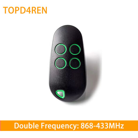 Télécommande universelle pour portail et porte de garage – Double fréquence 433,92 MHz / 868,35 MHz – Compatible avec systèmes motorisés Somfy, Nice, FAAC, BFT, CAME, Marantec – Télécomande portable s