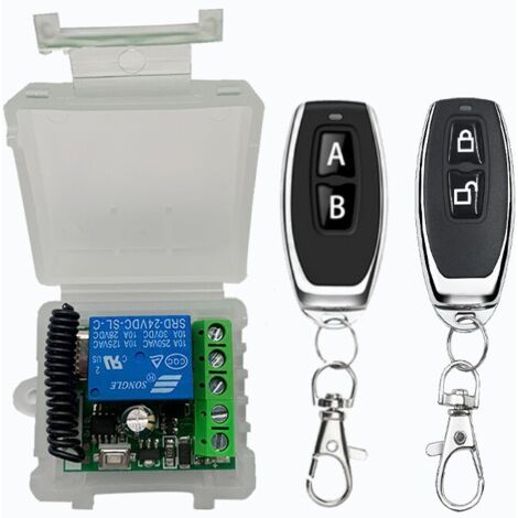 Commande sans fil 12 V / 24 V pour serrure multifonction – Récepteur compact à apprentissage automatique avec temporisation, compatible système « un émetteur – deux récepteurs »-lsw