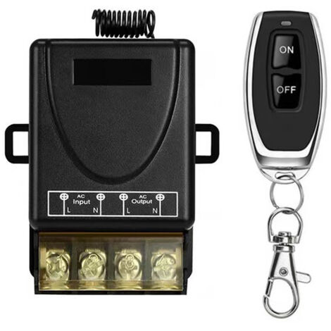 Interrupteur radio 433 MHz haute puissance (85–260 V) pour commande à distance ON/OFF de pompes à eau monophasées – Compatible avec télécommandes clés – Gamme de tension large – Installation facile-ls