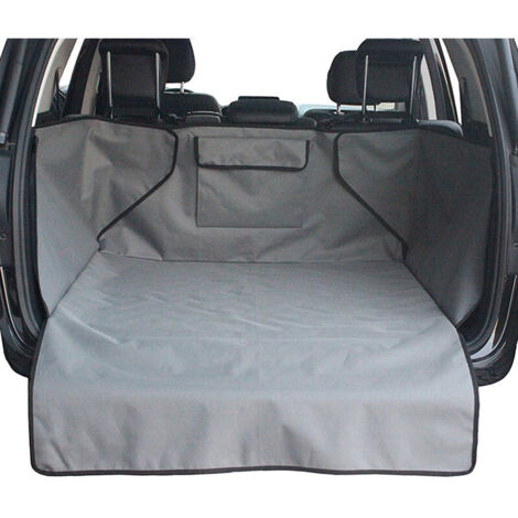 Tapis imperméable pour animaux en voiture – Tapis de coffre arrière en polyester 600D résistant, gris clair, 132 x 104 cm-lsw (1/2)