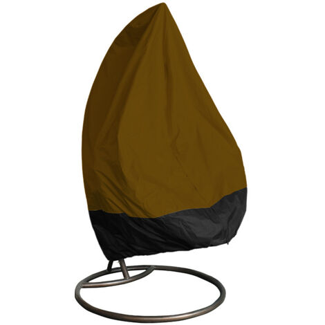 Housse de protection anti-pluie et anti-UV pour balancelle ou chaise suspendue – Couverture en tissu Oxford 210D argenté, noir et café – Dimensions 190 x 115 cm-lsw