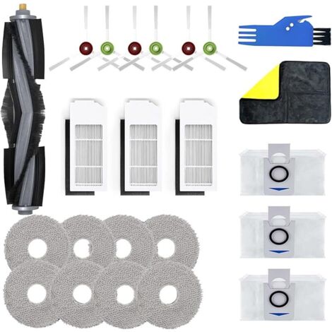 FOREHILL Lot de 23 Pièces de Rechange pour Ecovacs Deebot X1 Omni Aspirateur, X1e Omni Piece Detachee, 1 Brosse Principale, 6 Brosses laté (1/5)