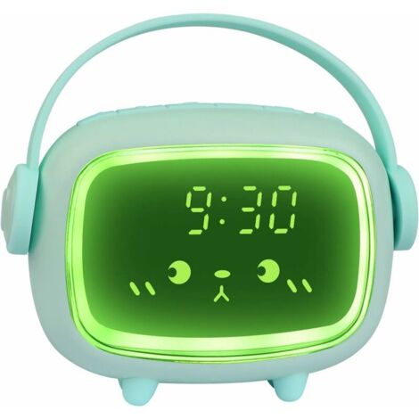 Réveil enfants réveil numérique pour enfants pour filles garçons horloge numérique ange réveil réveil (vert) (1/5)