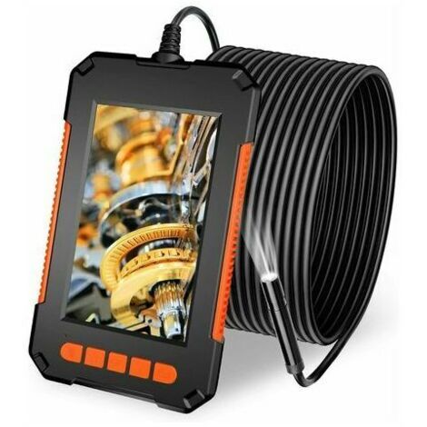 GABRIELLE Camera Endoscopique, Camera d'Inspection Canalisation, 1080P HD Endoscope Industriel Étanche 4,3 Pouces LCD Écran 2600mAh Snake Caméra, 5m IP67 avec 8 LED
