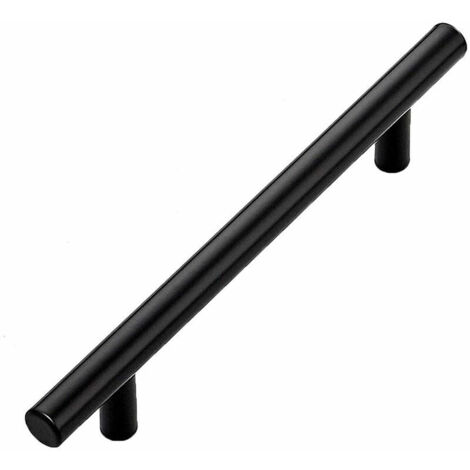 Lot de 4 Poignée Noir de Meuble Cuisine en Acier Inoxydable, Trous de 128 mm Entraxe Poignées de Meubles en Acier Inoxydable (1/4)