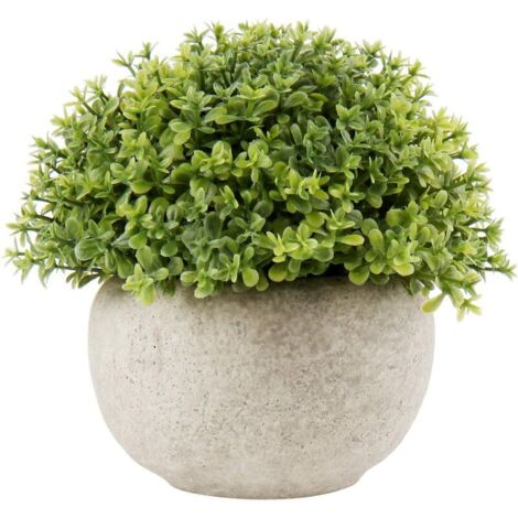 Plantes artificis en pot faux mini plantes artificis herbe verte fleur plantes vertes en pot adaptées à la décoration de la salle de bain (larmes de bébé vertes 2pcs)