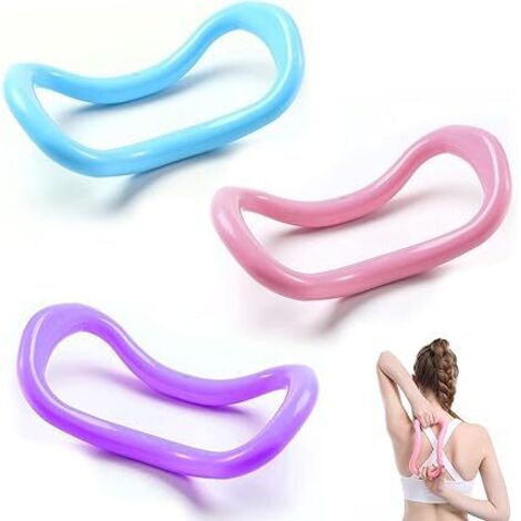 3 Pièces Yoga Cercle Anneau de Massage Yoga Pilates Cercle Anneau de Pilates Anneau D'étirement de Fascia pour Étirement Cuisses Abdominaux Jambes (1/4)